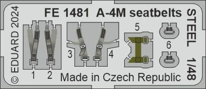 Przejdź do produktu Eduard FE1481 - 1:48 A-4M seatbelts - Steel