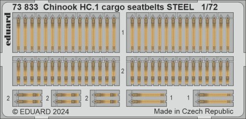 Przejdź do produktu Eduard 73833 - 1:72 Chinook HC.1 cargo seatbelts - Steel