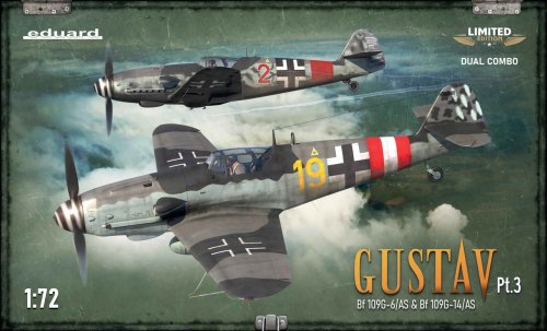 Przejdź do produktu Eduard 2150 - 1:72 Gustav pt.3 Messerschmitt Bf 109G-6/AS & G-14/AS Limited Edition Dual Combo