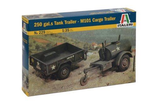 Przejdź do produktu ITALERI 0229 - 1:35 250 gal.s Tank Trailer - M101 Cargo Trailer