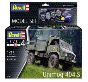 Revell 63348 - 1:35 Unimog 404 S model z farbami