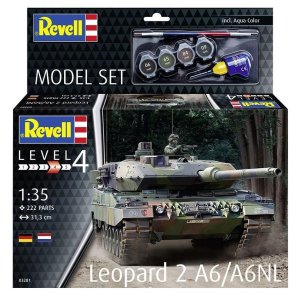 Revell 63281 - 1:35 Leopard 2 A6/A6NL model z farbami