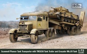 IBG 72106 - 1:72 Scammell Pioneer Tank Transporter with TRCU30 Tank Trailer and Crusader Mk.I/II Tank