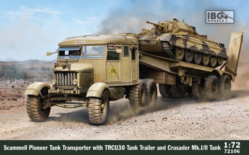 Przejdź do produktu IBG 72106 - 1:72 Scammell Pioneer Tank Transporter with TRCU30 Tank Trailer and Crusader Mk.I/II Tank