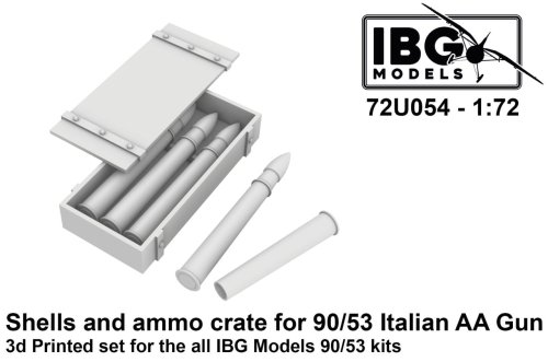 Przejdź do produktu IBG 72U054 - 1:72 Shells and ammo crates for 90/53 Italian Anti Aircraft Gun 3D Printed set