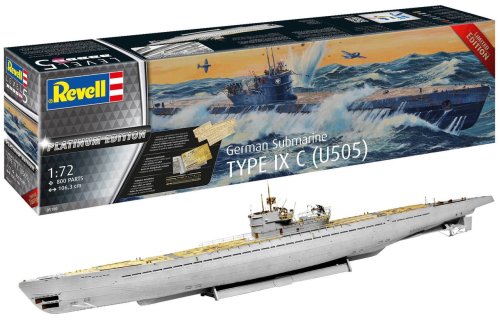 Przejdź do produktu Revell 05180 - 1:72 German Submarine Type IX C U505 Platinum Edition