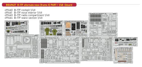 Przejdź do produktu Eduard BIG49427 - 1:48 B-17F alternate nose frame X Part I