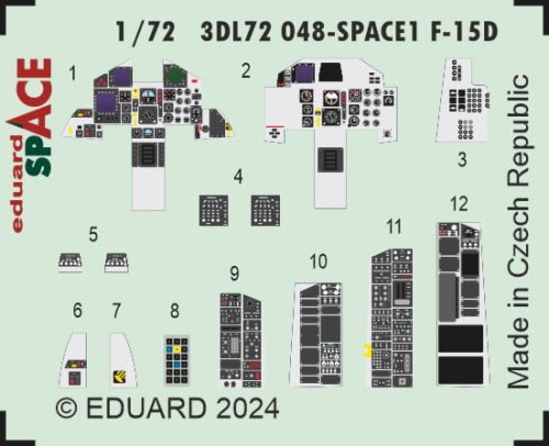 Przejdź do produktu Eduard 3DL72048 - 1:72 F-15D Space 3D Decals + PE