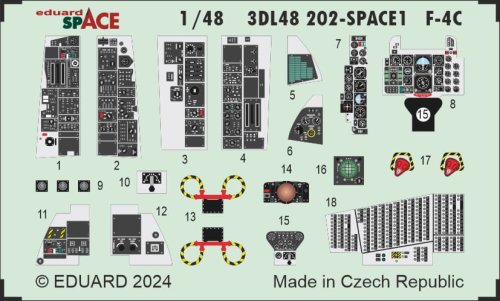 Przejdź do produktu Eduard 3DL48202 - 1:48 F-4C Space 3D Decals + PE
