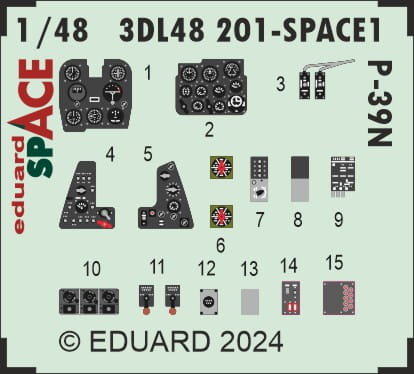 Przejdź do produktu Eduard 3DL48201 - 1:48 P-39N Space 3D Decals + PE