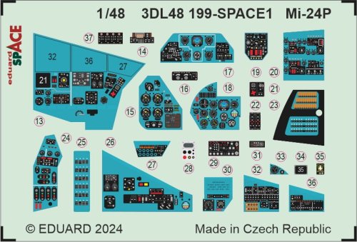 Przejdź do produktu Eduard 3DL48199 - 1:48 Mi-24P Space 3D Decals + PE