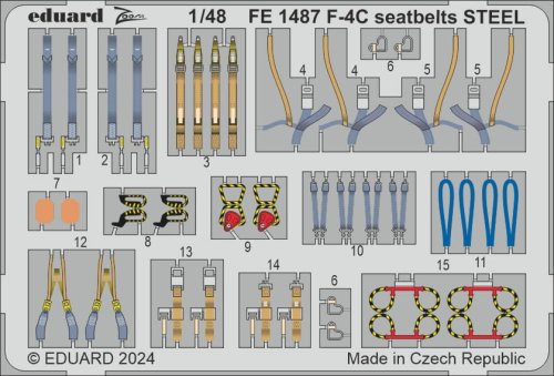 Przejdź do produktu Eduard FE1487 - 1:48 F-4C seatbelts - Steel
