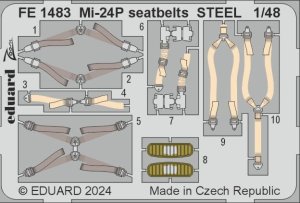 Eduard FE1483 - 1:48 Mi-24P seatbelts - Steel