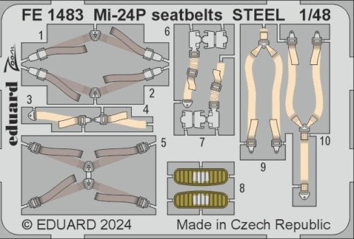 Przejdź do produktu Eduard FE1483 - 1:48 Mi-24P seatbelts - Steel