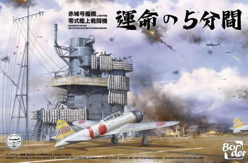 Przejdź do produktu Border BSF002 - 1:35 Akagi Bridge w/ Flight Deck & Mitsubishi A6M2 Zero Battle of Midway 1942