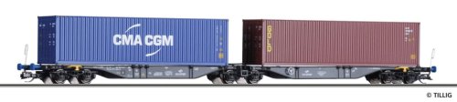 Przejdź do produktu Tillig 18061 TT - Wagon kontenerowy typu Sggmrss PKP Cargo z kontenerami ep.VI