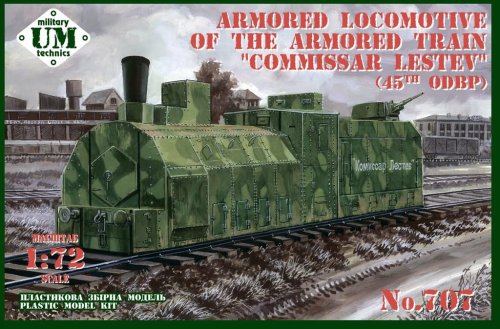 Przejdź do produktu Unimodels UM-MT 707 - 1:72 Armored Locomotive of The Armored Train Commissar Lestev