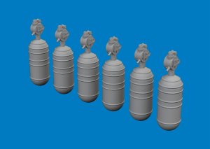 Eduard 672396 - 1:72 WWII USAAF oxygen cylinder A-6 Print 3D