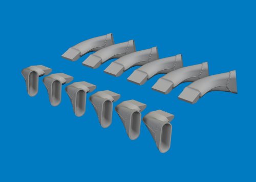 Przejdź do produktu Eduard 624005 - 1:24 Spitfire Mk.VIII exhaust fishtail Print 3D