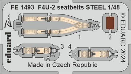 Przejdź do produktu Eduard FE1493 - 1:48 F4U-2 seatbelrs - Steel