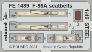 Eduard FE1489 - 1:48 F-86A seatbelts - Steel