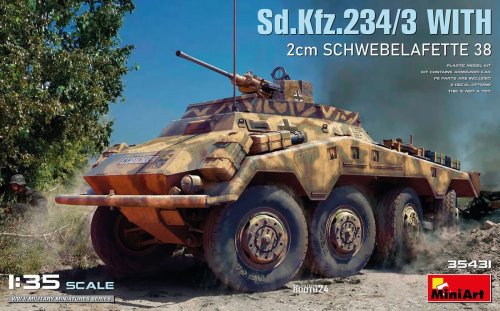 Przejdź do produktu Miniart 35431 - 1:35 Sd.Kfz.234/3 with 2 cm Schwebelafette 38