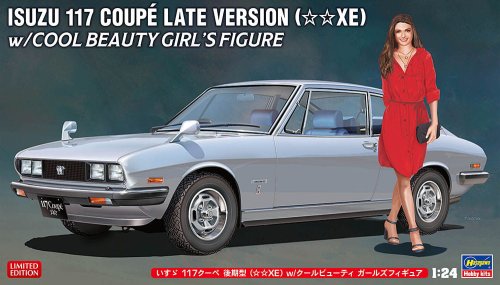 Przejdź do produktu Hasegawa SP604 52404 - 1:24 Isuzu 117 Coupe Late Version XE w/Cool Beauty Girl's Figure