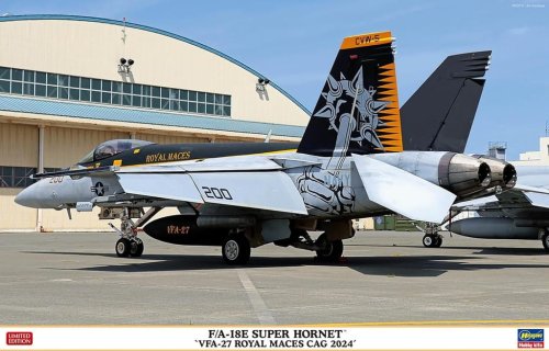 Przejdź do produktu Hasegawa 07537 - 1:48 F/A-18E Super Hornet VFA-27 Royal Maces CAG 2024