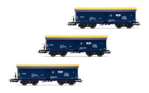 Przejdź do produktu Rivarossi HR6589 H0 - Zestaw 3 wagonów samowyładowczych Fals, CTL Logistics, ep. VI