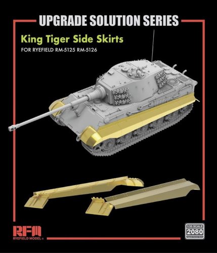 Przejdź do produktu Rye Field Model 2080 - 1:35 King Tiger Side Skirts - Upgrade Solution