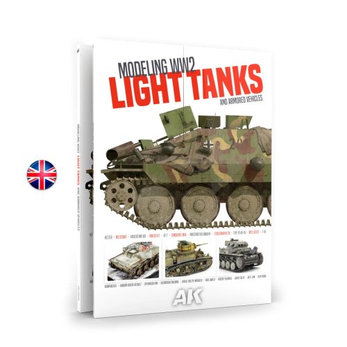 Przejdź do produktu AK Interactive 130020 - Modeling WW2 Light Tanks and Armored Vehicles poradnik dla modelarzy