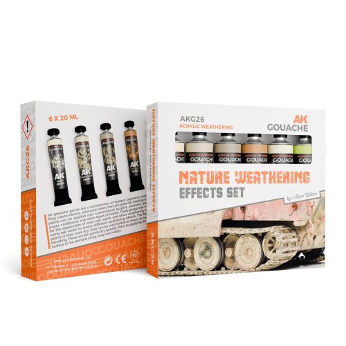 Przejdź do produktu AK Interactive G26 - Zestaw farb gwaszy Nature Weathering Effects