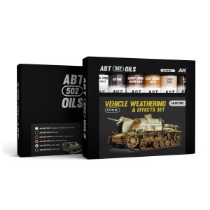 AK Interactive ABT302 - Zestaw farb olejnych 502 Abteilung Vehicle Weathering & Effects Set