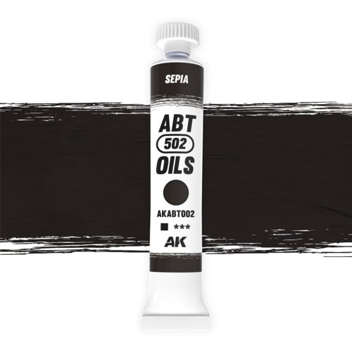 Przejdź do produktu AK Interactive ABT002 - Farba olejna 502 Abteilung Sepia 20 ml