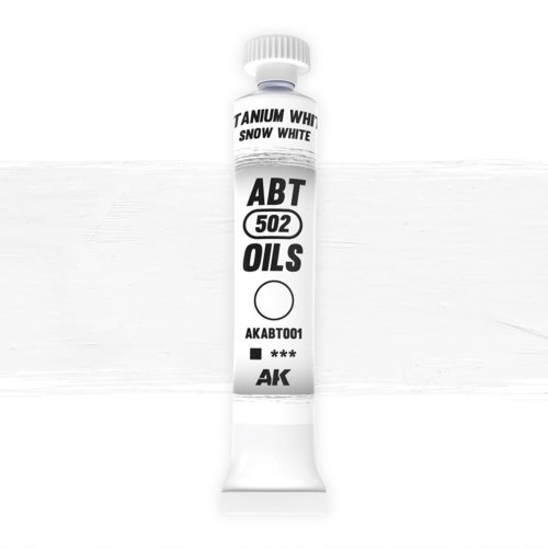 Przejdź do produktu AK Interactive ABT001 - Farba olejna 502 Abteilung Titanium White / Snow White 20 ml