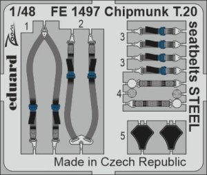 Eduard FE1497 - 1:48 Chipmunk T.20 seatbelts - Steel