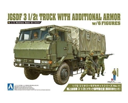 Przejdź do produktu Aoshima 01208 - 1:72 JGSDF 3 1/2t Truck with Additional Armor w/6 Figures