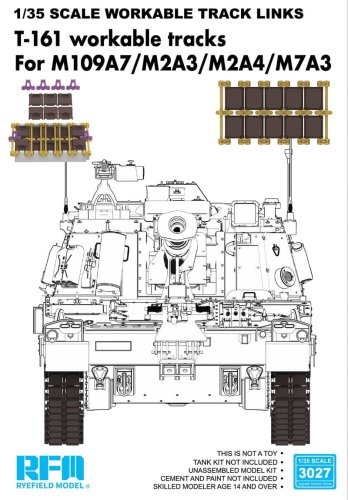 Przejdź do produktu Rye Field Model 3027 - 1:35 T-161 Workable Tracks for M109A7/M2A3/M2A4/M7A3 Plastic