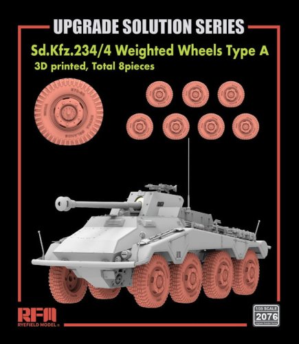 Przejdź do produktu Rye Field Model 2076 - 1:35 Sd.Kfz.234/4 3D Printed Wheels Type A - 8 pcs