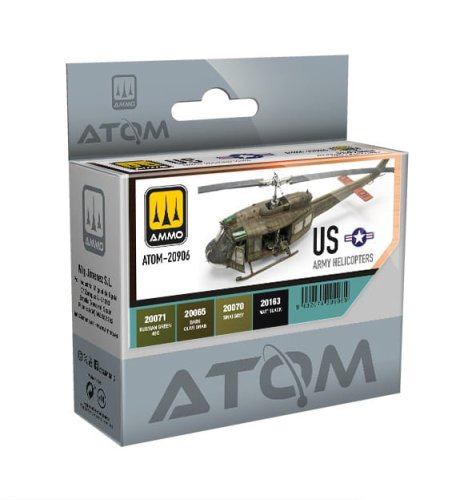Przejdź do produktu Ammo Mig 20906 - Zestaw farb Atom US Army Helicopters