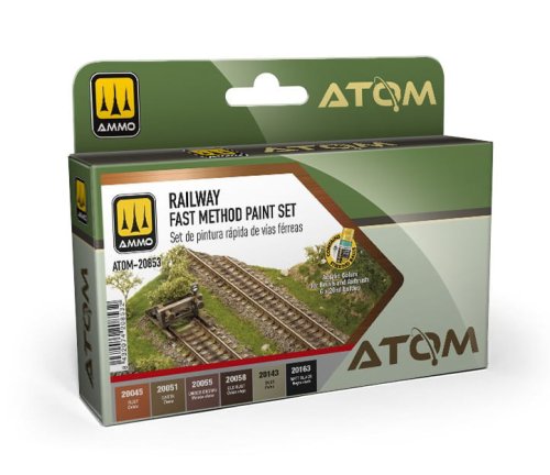 Przejdź do produktu Ammo Mig 20853 - Zestaw farb Atom Railway Fast Method Paint