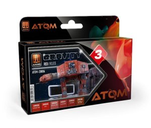 Ammo Mig 20806 - Zestaw farb Atom Gravity Set 3: Red