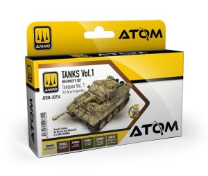 Ammo Mig 20734 - Zestaw farb Atom Beginners Set: Tanks Vol.1