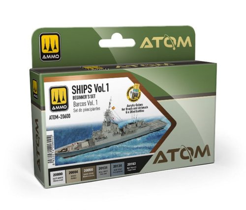 Przejdź do produktu Ammo Mig 20600 - Zestaw farb Atom Beginners Set: Ships Vol.1