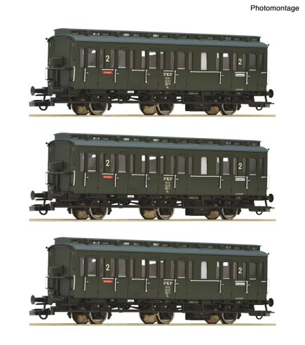 Przejdź do produktu Roco 6200100 H0 - Zestaw 3 wagonów osobowych typu By, PKP, ep.IV