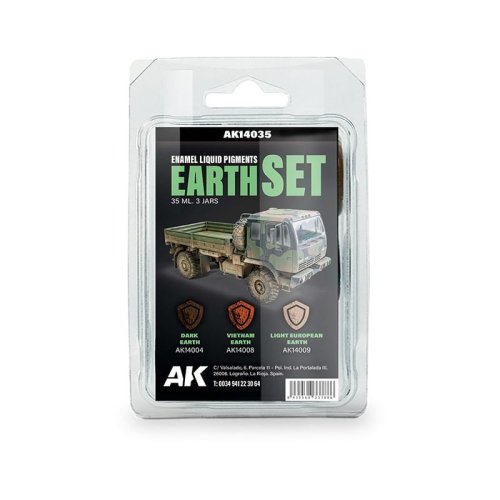 Przejdź do produktu AK Interactive 14035 - Zestaw płynnych pigmentów Earth