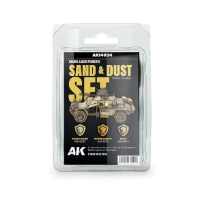 AK Interactive 14034 - Zestaw płynnych pigmentów Sand & Dust