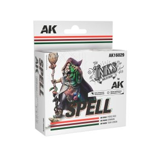 AK Interactive 16029 - Zestaw tuszy do cieniowania Spell Colors Inks