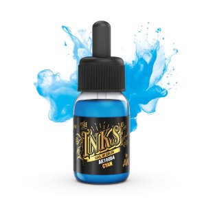 AK Interactive 16054 - Tusz do cieniowania Cyan Ink 30 ml