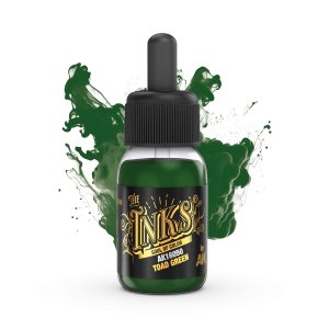 AK Interactive 16050 - Tusz do cieniowania Toad Green Ink 30 ml